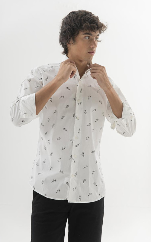 623 // CAMISA M/LARGA ESTAMPADA S/BOLSILLO