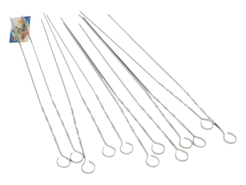 PALILLOS DE ACERO 46CM X 12PCS