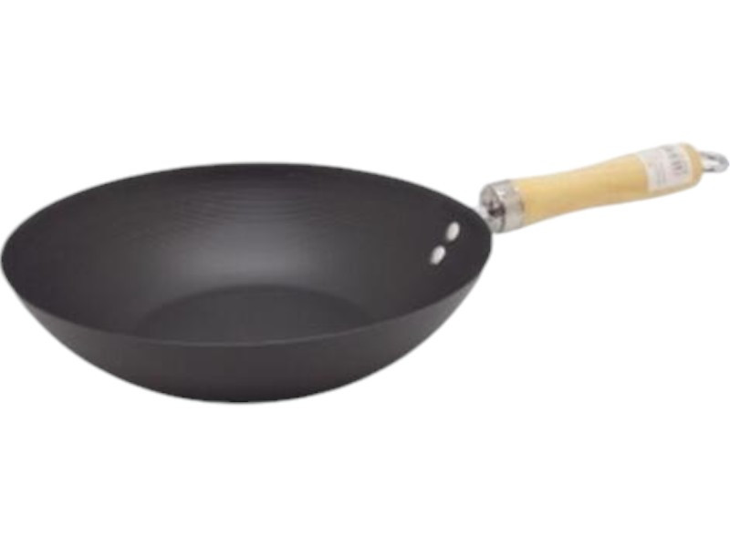 WOK 24CM C/MANGO DE MADERA